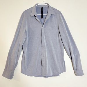 Lululemon commission blue harbor long sleeve button down shirt